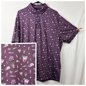 Bogey Bros Course Candy Golf Polo Sz XL Breathable Wicking UPF 50 Funny Edgy